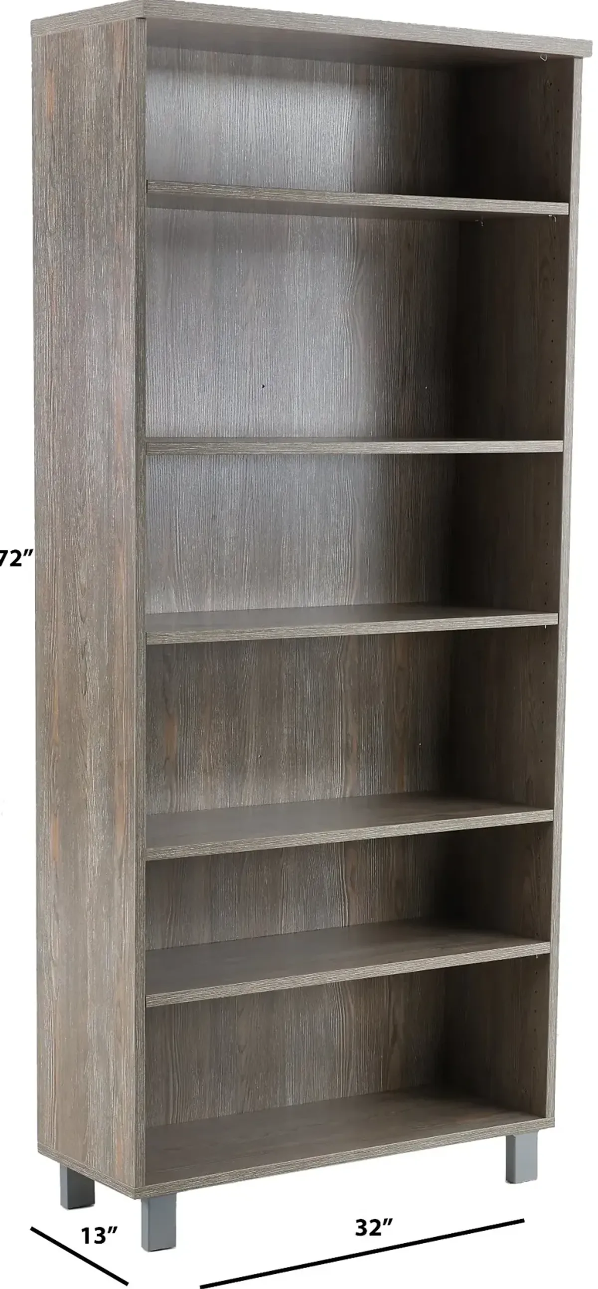 Kalmar Gray Home Office Bookcase