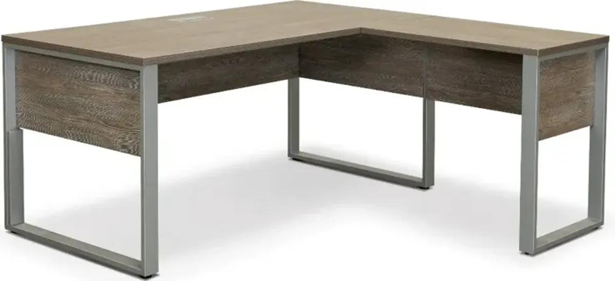 Kalmar Gray Home Office Desk and Return