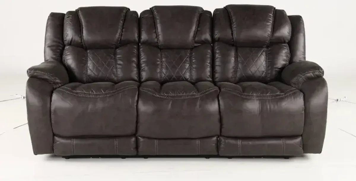 Daytona Steel Gray Power Reclining Sofa