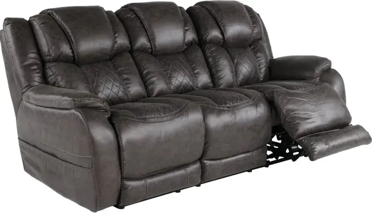 Daytona Steel Gray Power Reclining Sofa