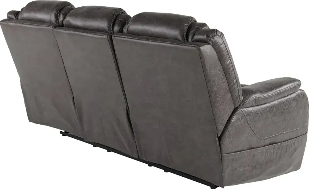 Daytona Steel Gray Power Reclining Sofa