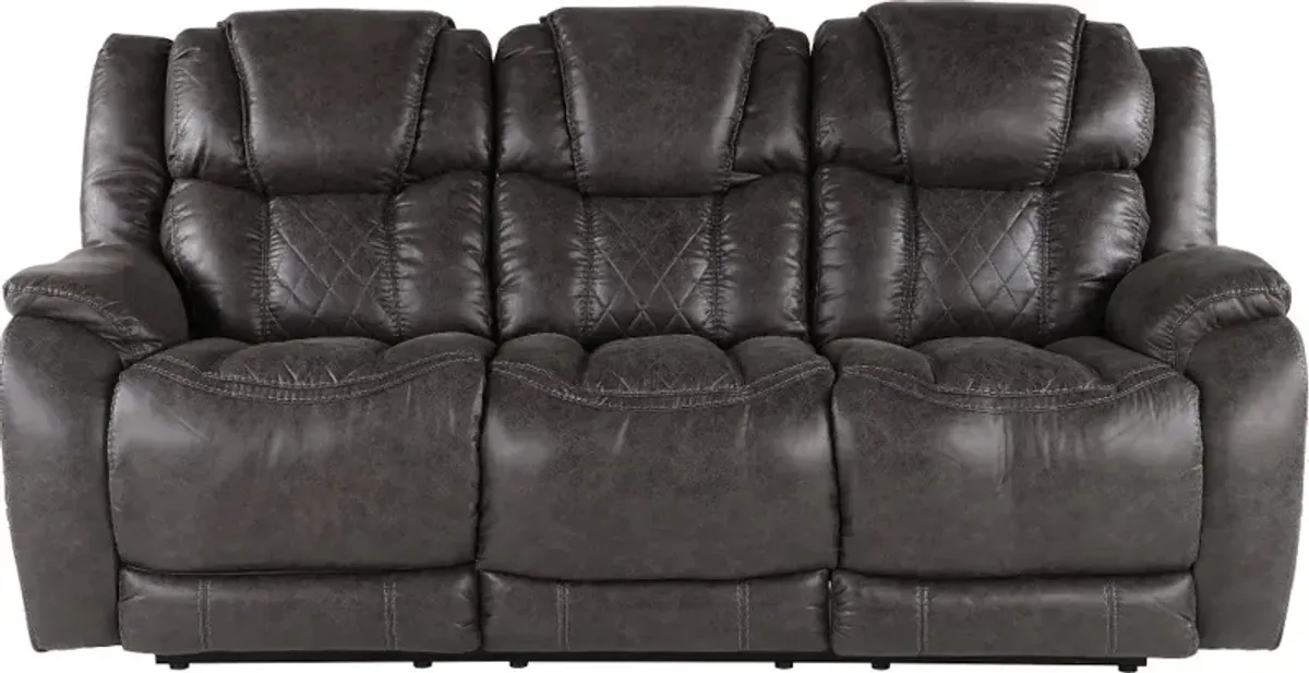 Daytona Steel Gray Power Reclining Sofa