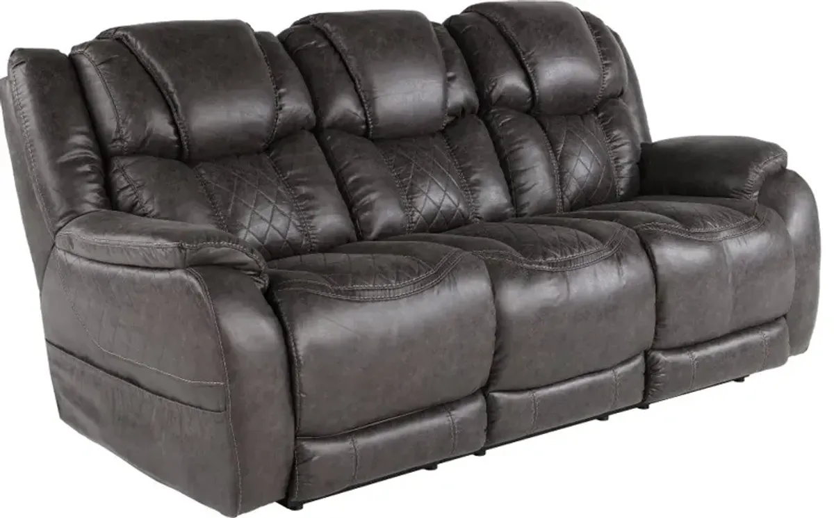 Daytona Steel Gray Power Reclining Sofa