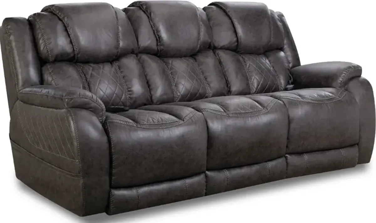 Daytona Steel Gray Power Reclining Sofa