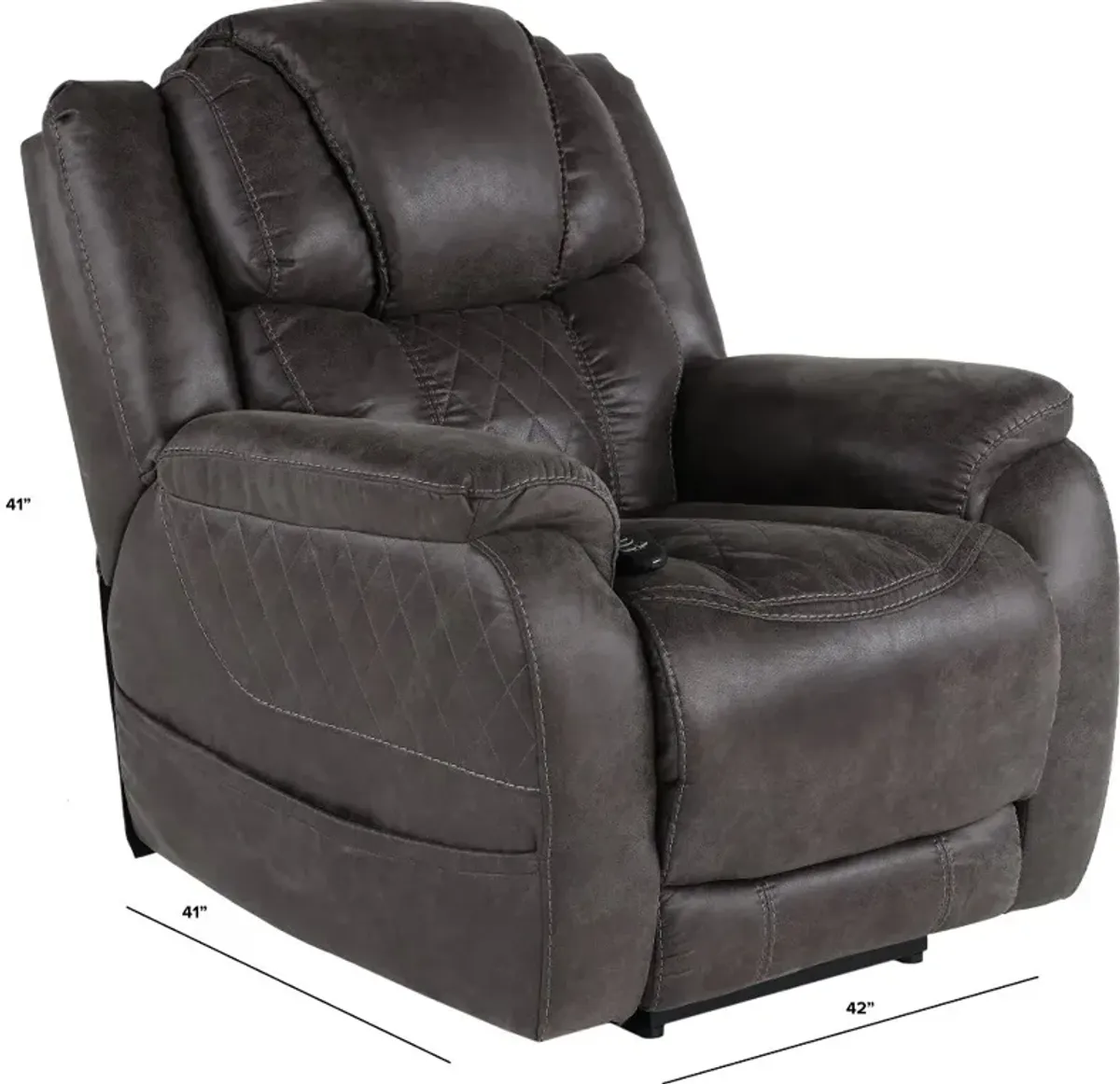 Daytona Steel Gray Power Recliner