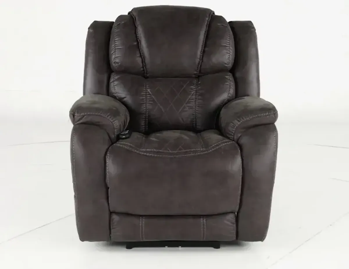 Daytona Steel Gray Power Recliner