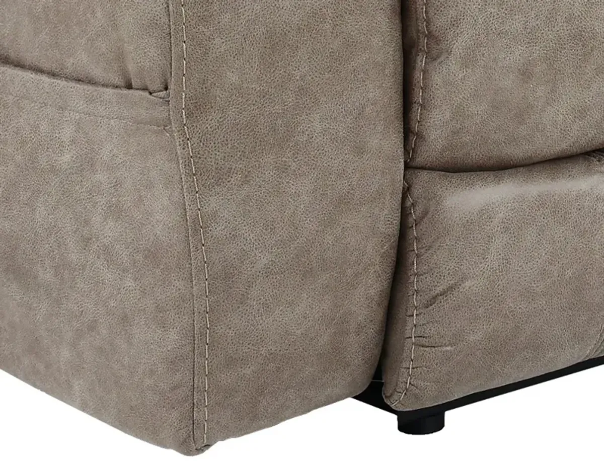 Daytona Mushroom Tan Power Reclining Sofa