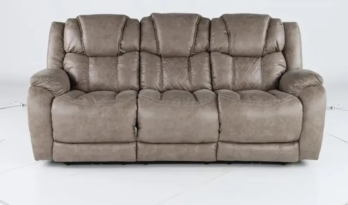 Daytona Mushroom Tan Power Reclining Sofa