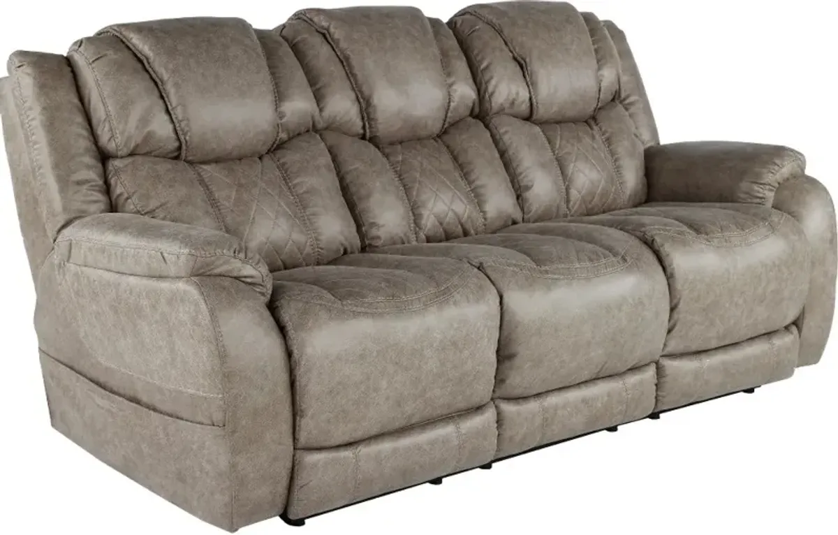 Daytona Mushroom Tan Power Reclining Sofa