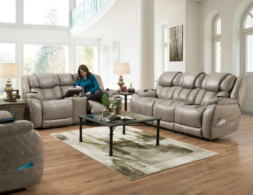 Daytona Mushroom Tan Power Reclining Sofa