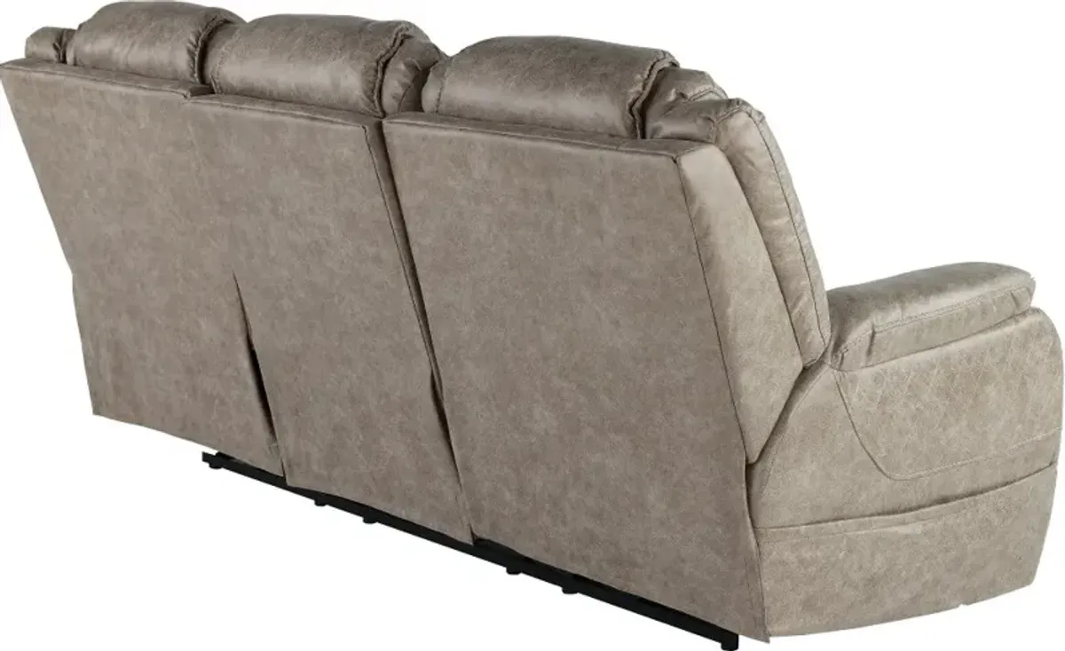 Daytona Mushroom Tan Power Reclining Sofa