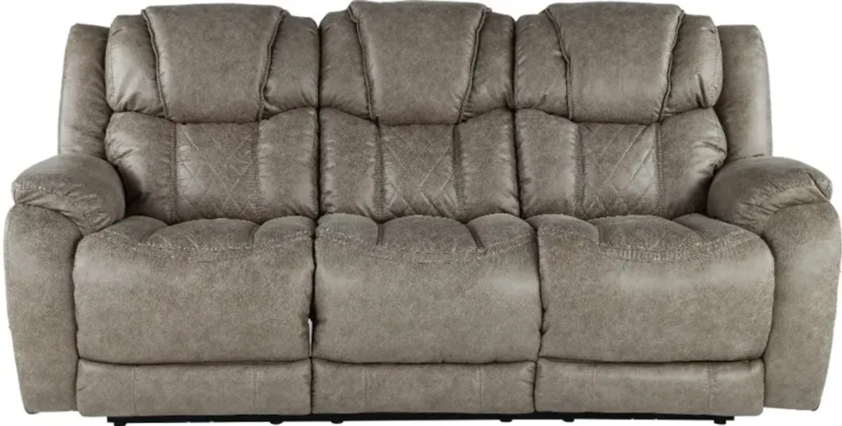 Daytona Mushroom Tan Power Reclining Sofa