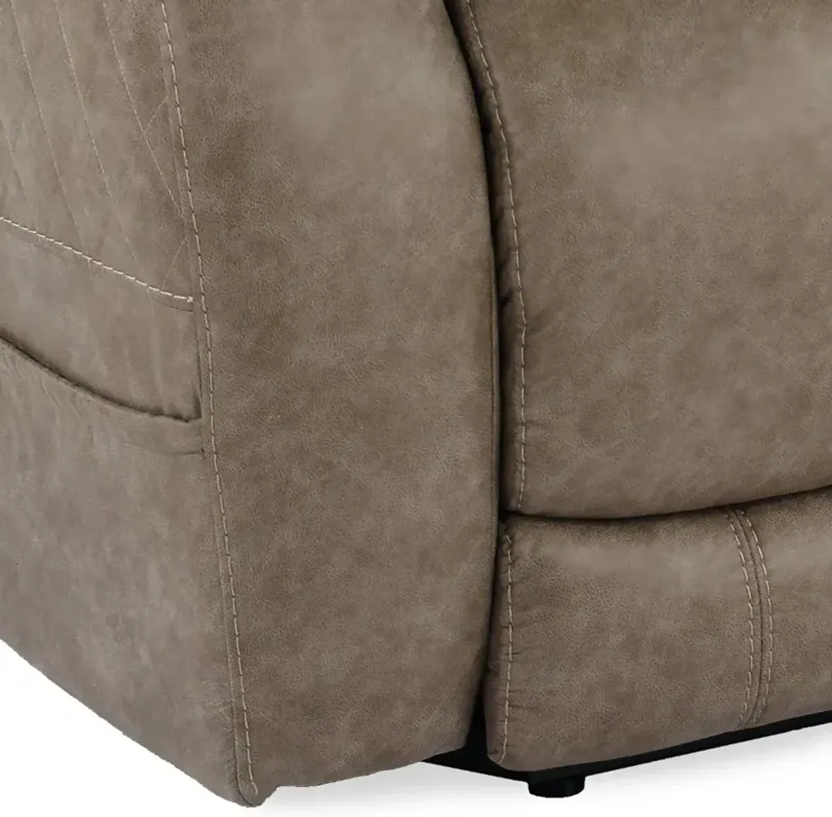 Daytona Mushroom Tan Power Reclining Loveseat with Console