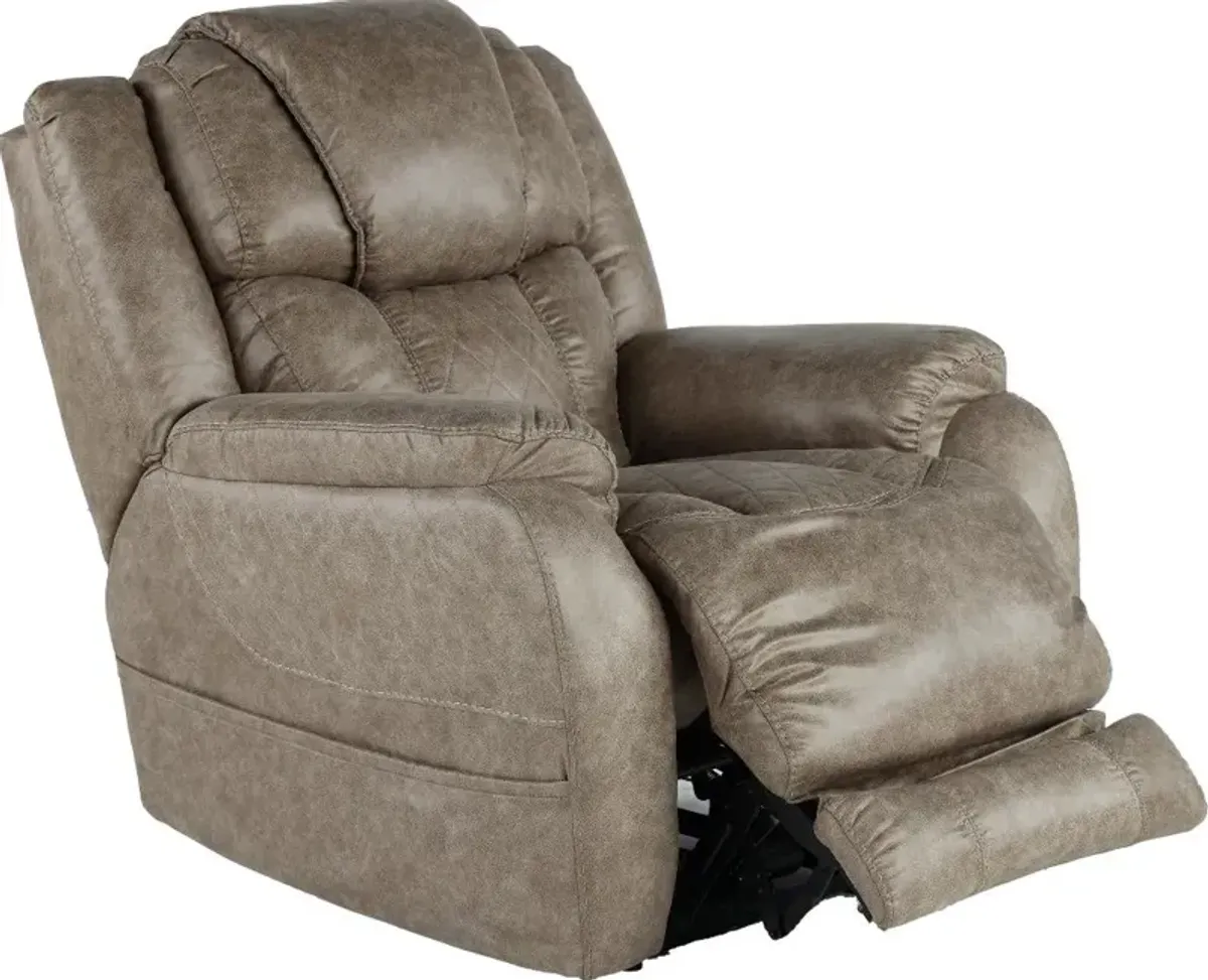 Daytona Mushroom Tan Power Recliner