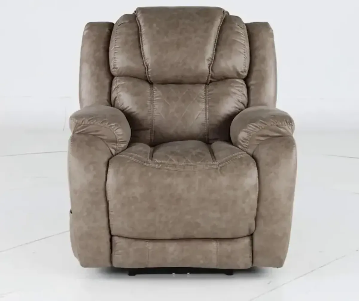 Daytona Mushroom Tan Power Recliner