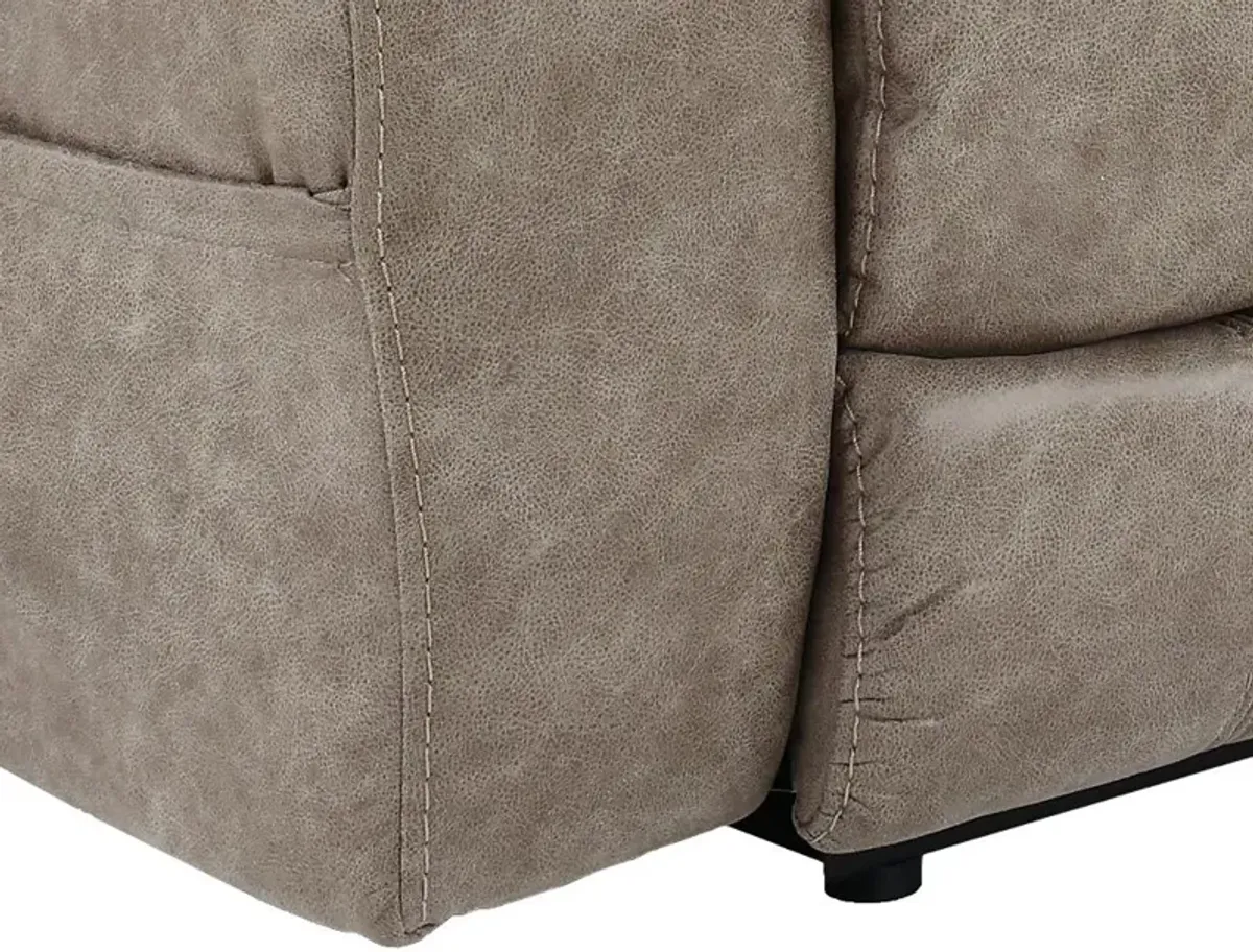 Daytona Mushroom Tan Power Recliner