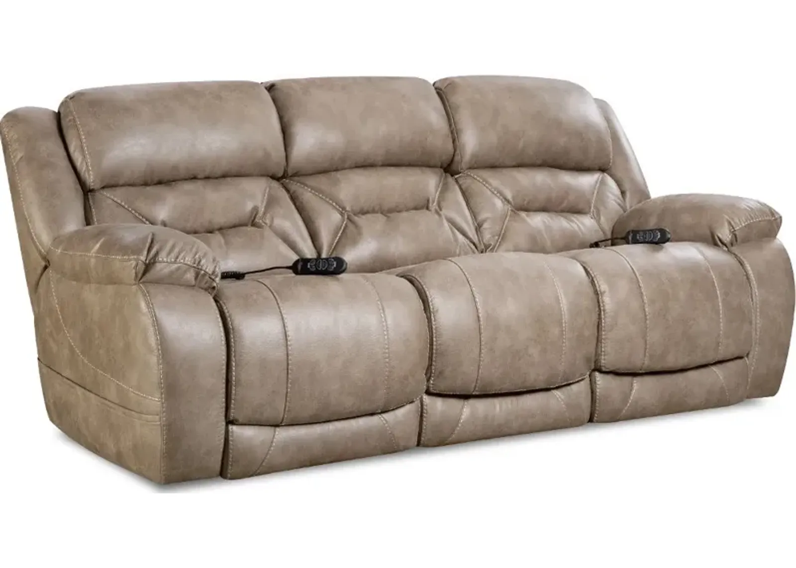 Enterprise Light Mushroom Brown Power Reclining Sofa with Power...