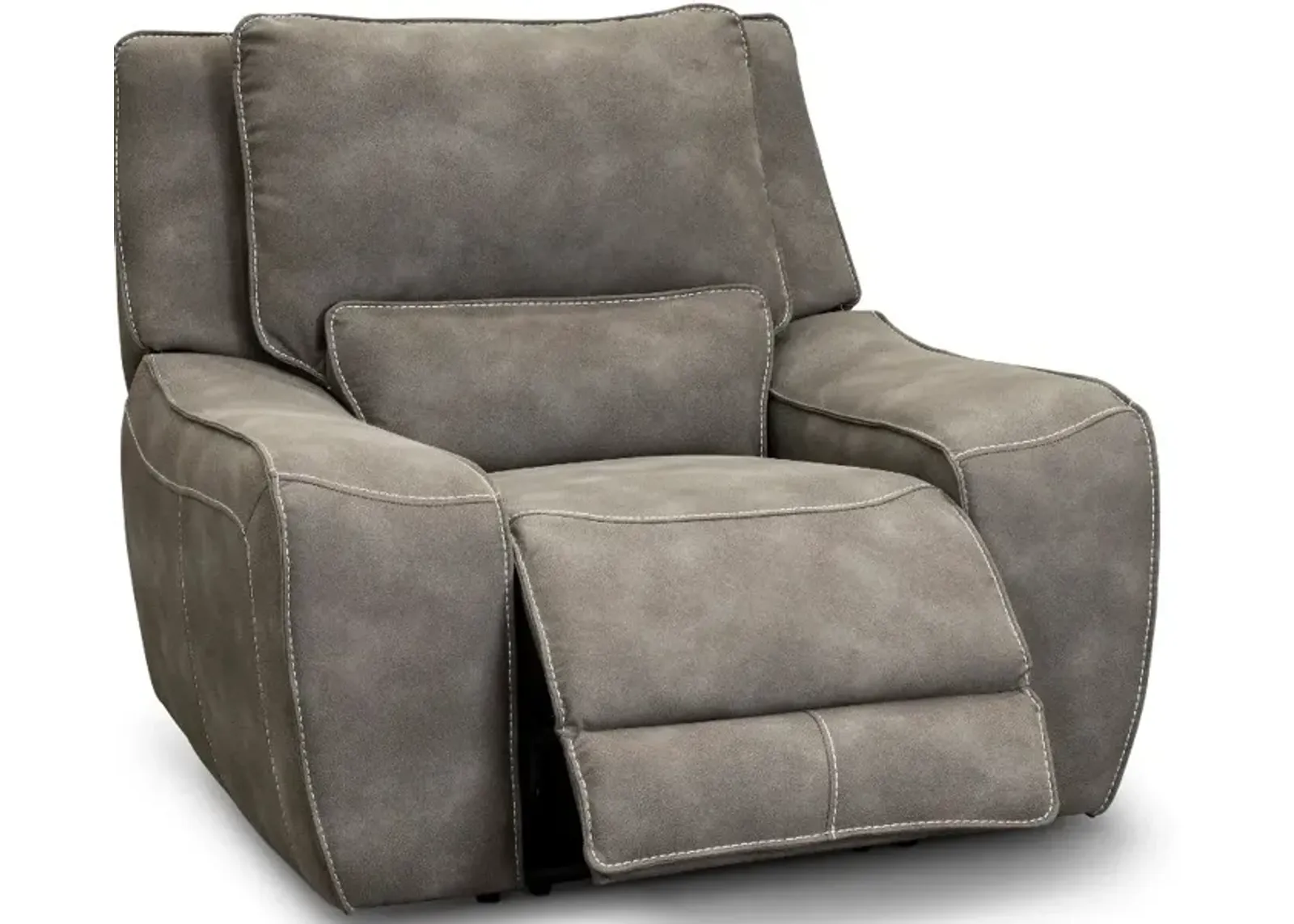 Sauvage Charcoal Gray Power Recliner with Power Headrest