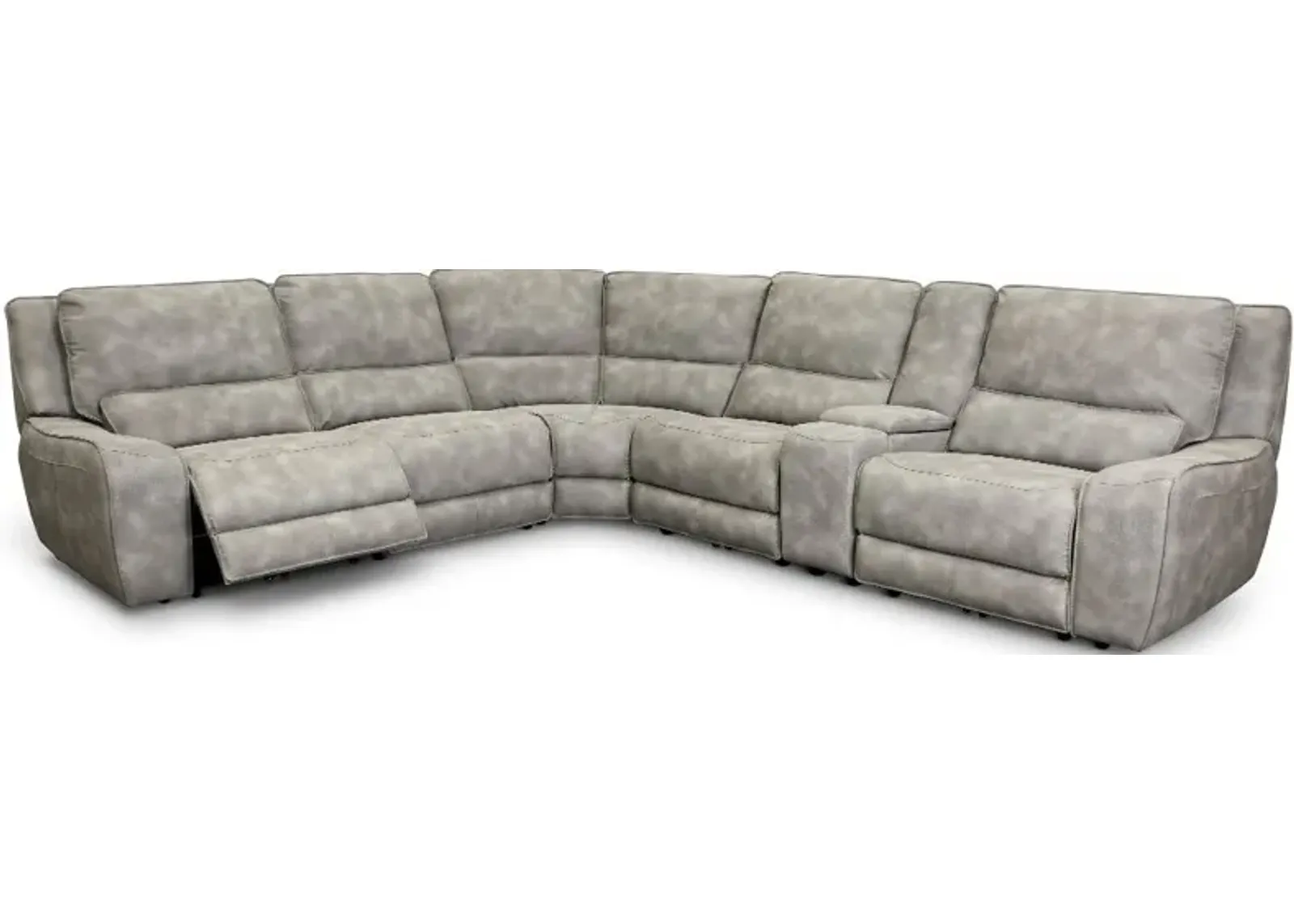 Sauvage Light Sky Gray 6 Piece Power Reclining Sectional