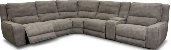 Sauvage Charcoal Gray 6 Piece Power Reclining Sectional