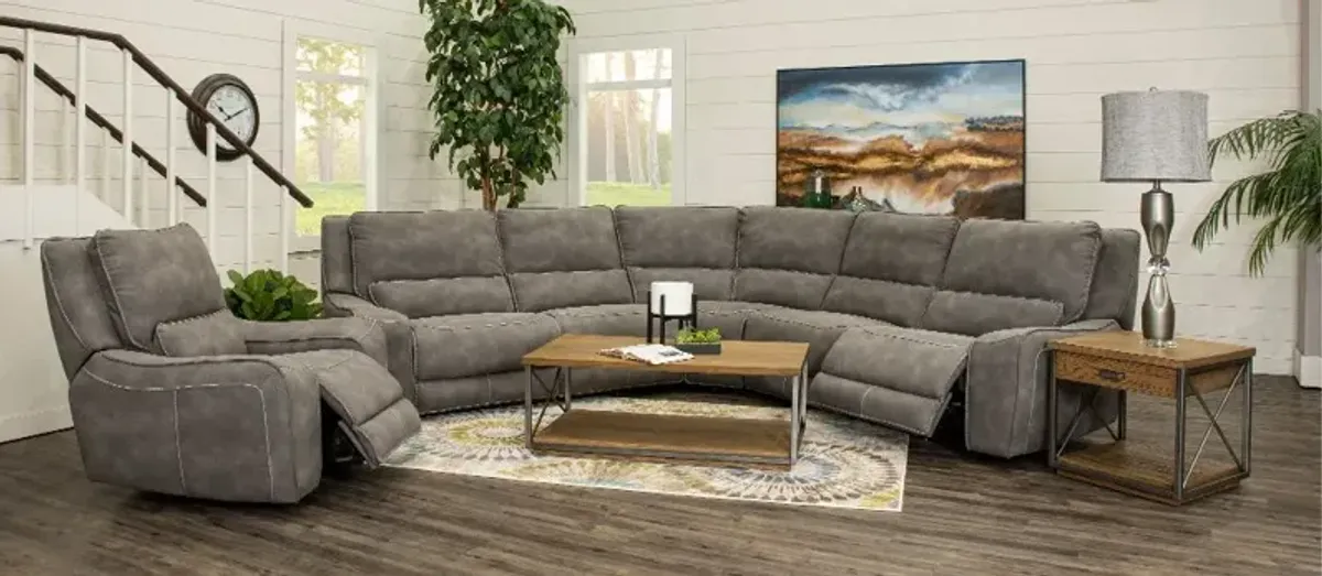 Sauvage Charcoal Gray 5 Piece Power Reclining Sectional