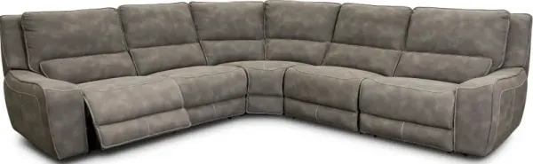 Sauvage Charcoal Gray 5 Piece Power Reclining Sectional