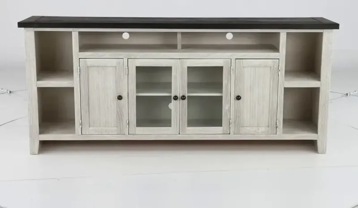 Eastport Rustic White 84" TV Stand