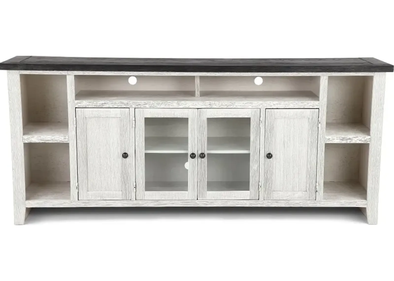 Eastport Rustic White 84" TV Stand