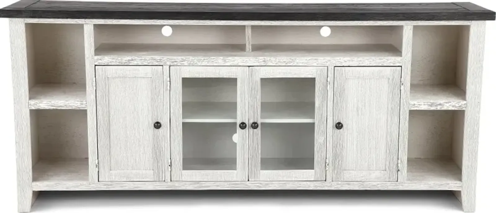 Eastport Rustic White 84" TV Stand