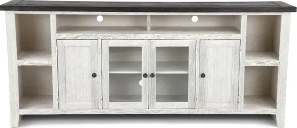 Eastport Rustic White 84" TV Stand