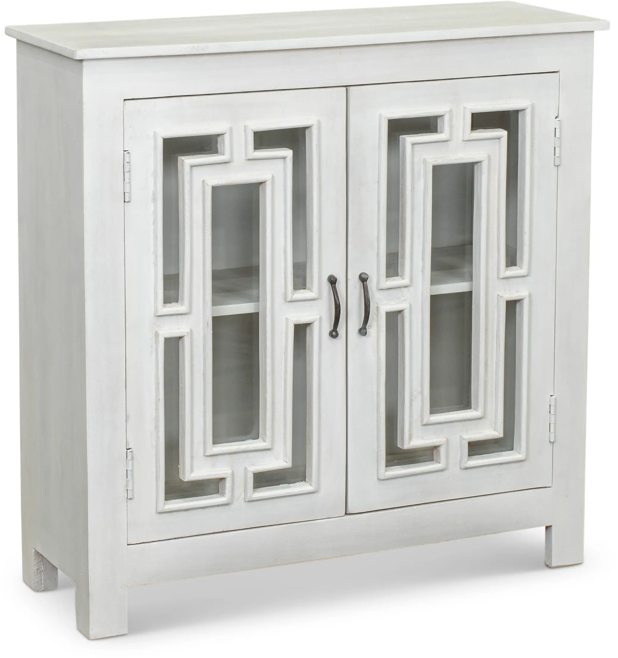 Blaise White 2 Door Decorative Accent Cabinet