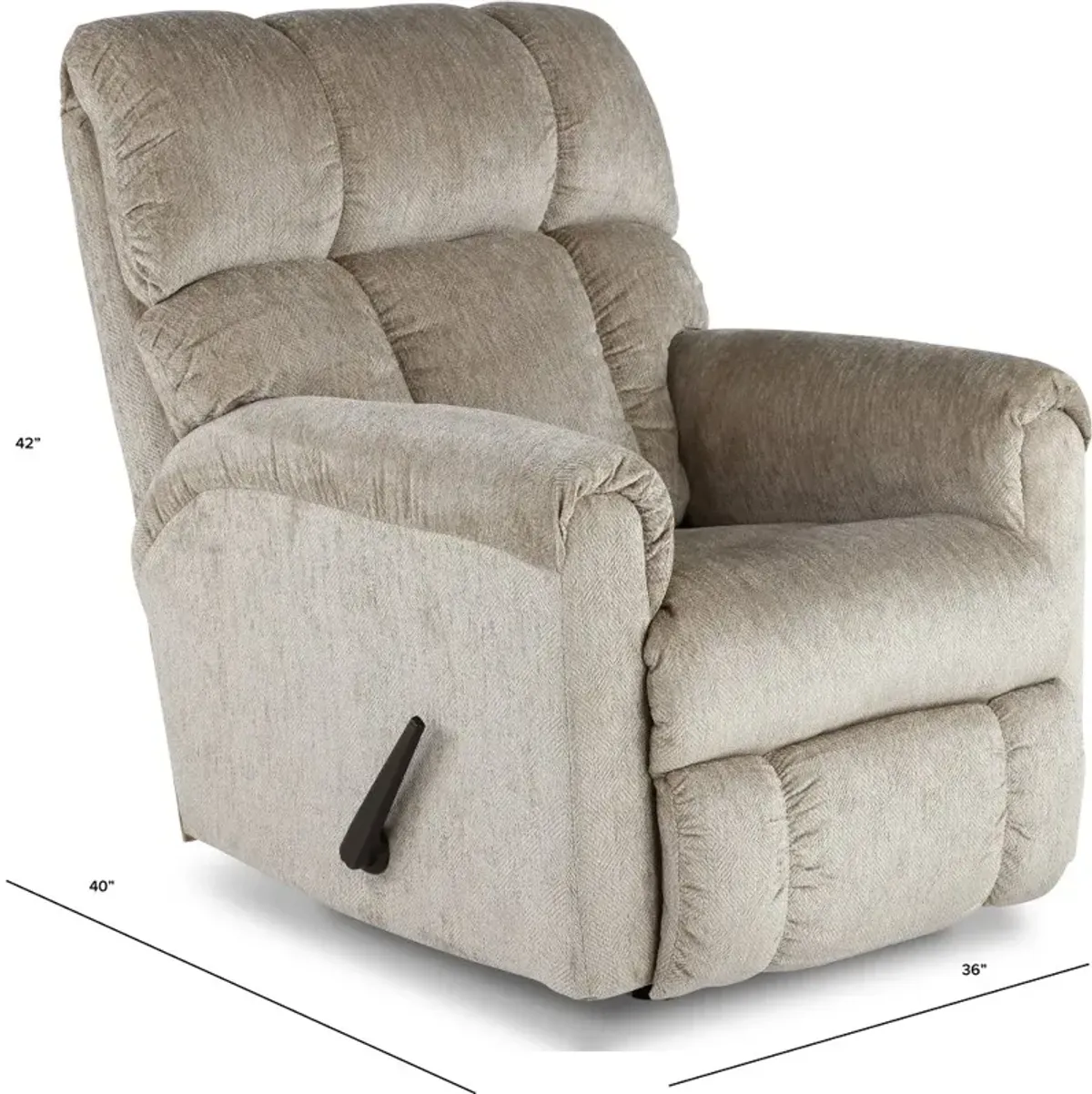 Commander Beige Rocker Recliner