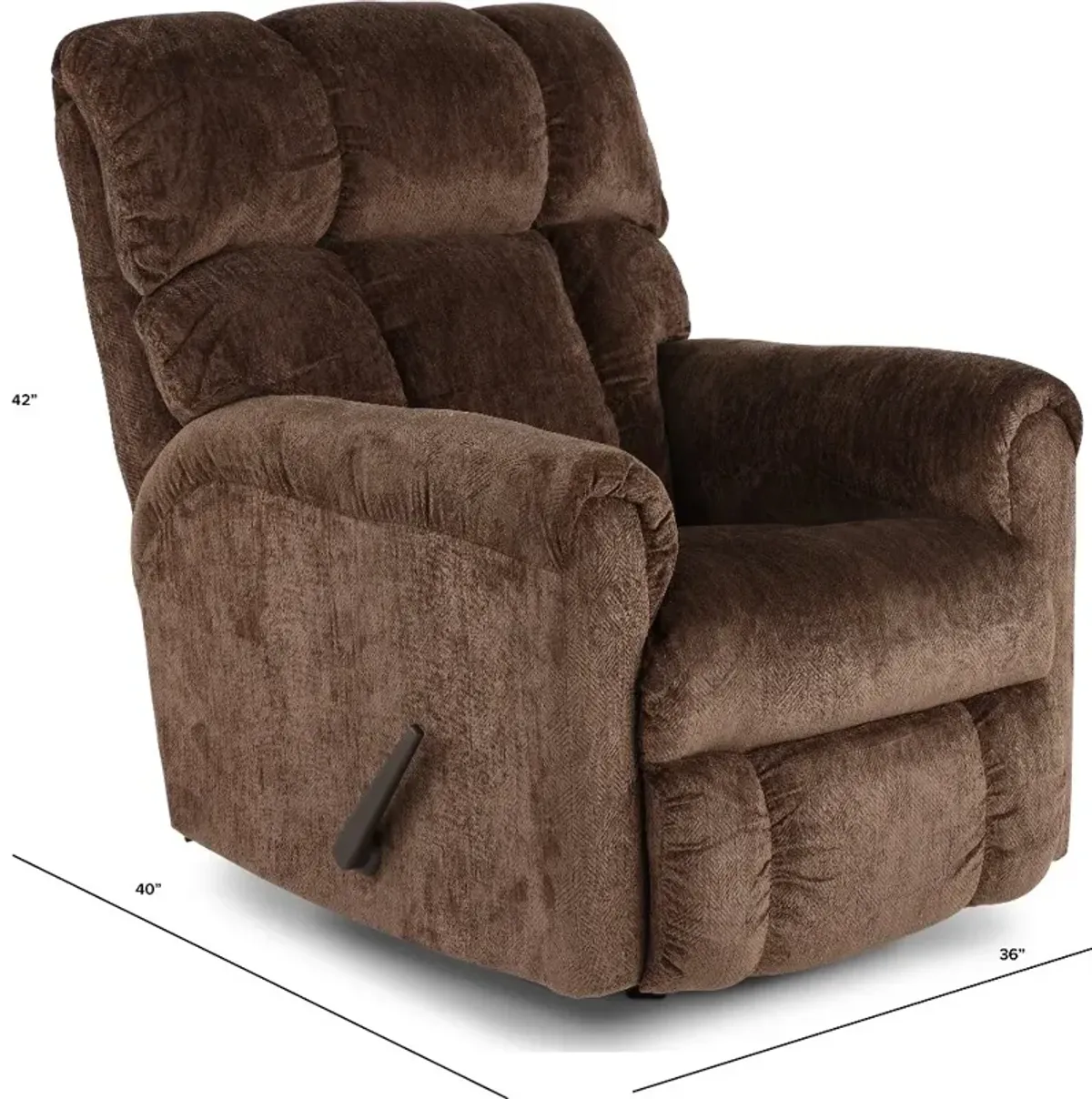 Commander Brown Casual Rocker Recliner