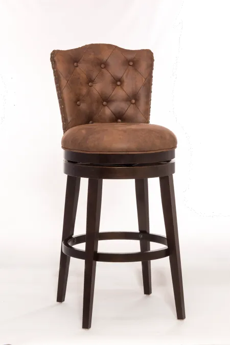 Traditional Chocolate Brown Swivel Counter Height Stool - Edenwood