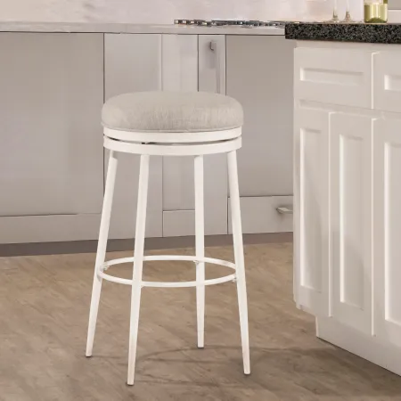 Off White Swivel Counter Stool - Aubrie