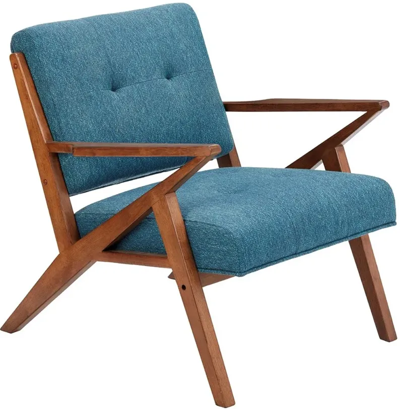 Rocket Mid Century Modern Blue Accent Chair