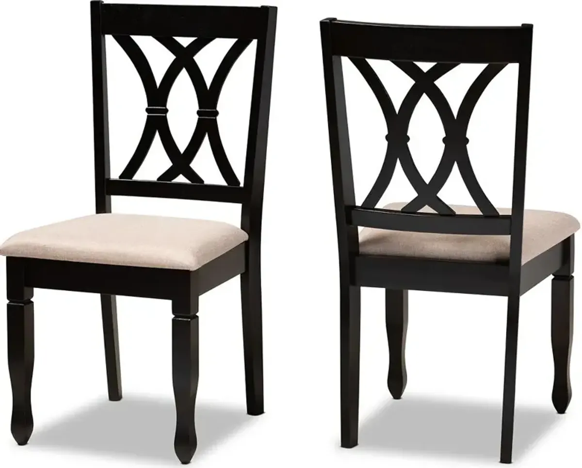 Cody Dark Brown Upholstered Dining Room Chair (Set of 2)