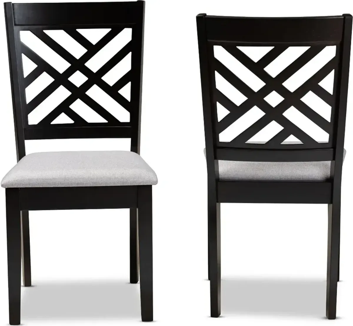 Aubrie Dark Brown Upholstered Dining Room Chair (Set of 2)