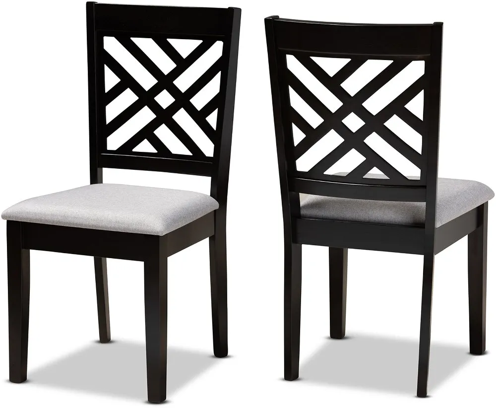 Aubrie Dark Brown Upholstered Dining Room Chair (Set of 2)