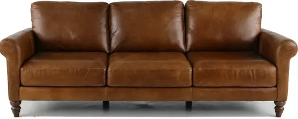 Dallas Brown Leather Sofa