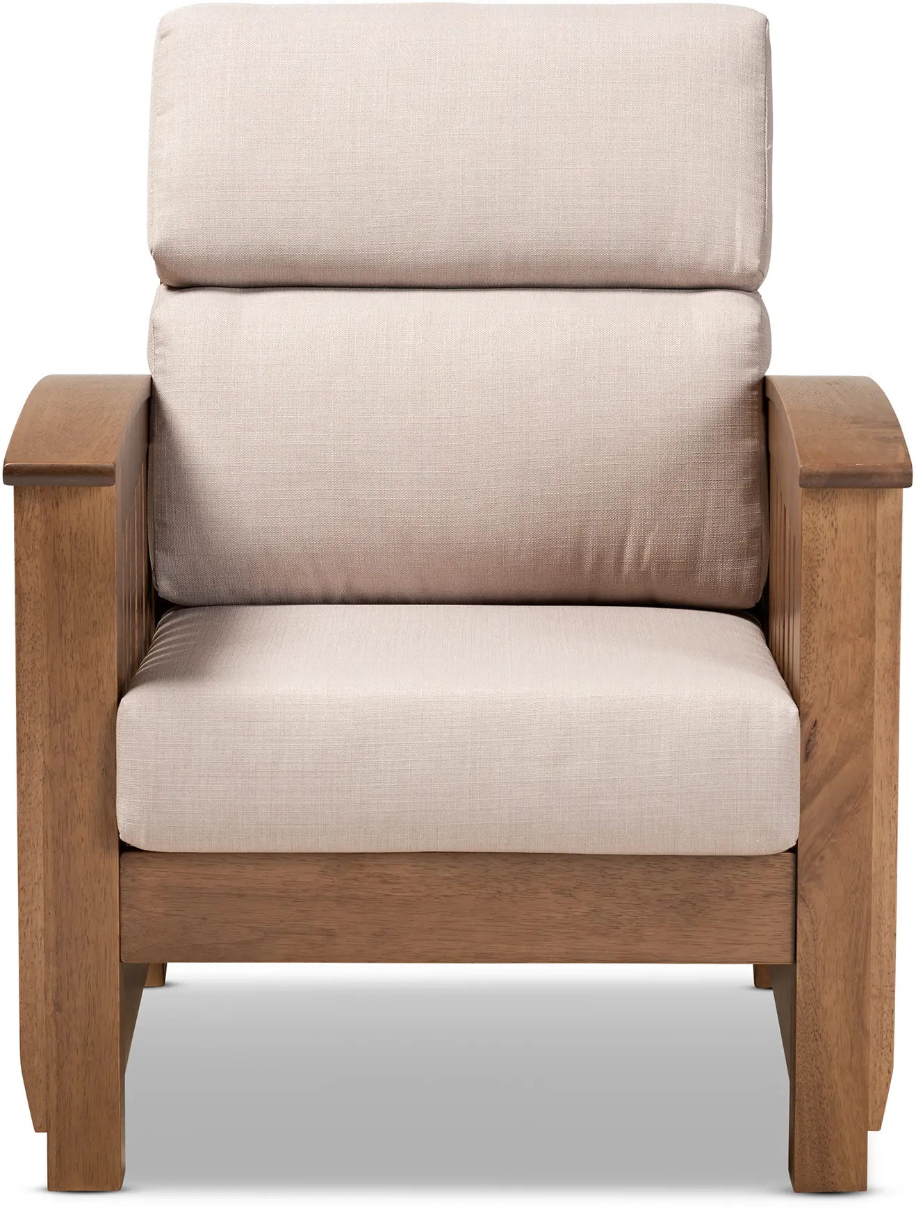 Classic Mission Taupe and Walnut Chair - Laurisa