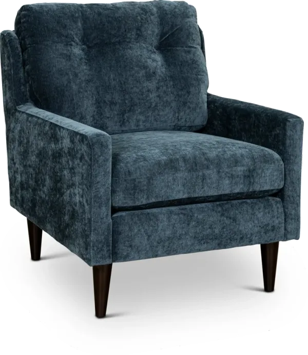 Trevin Indigo Blue Upholstered Accent Chair