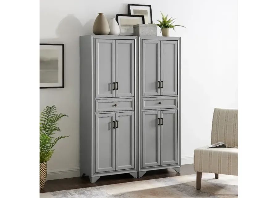 Tara Distressed Gray 2 Piece Pantry Set