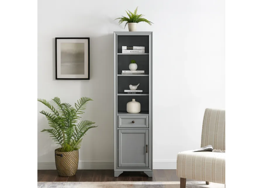 Tara Cottage Gray Linen Cabinet