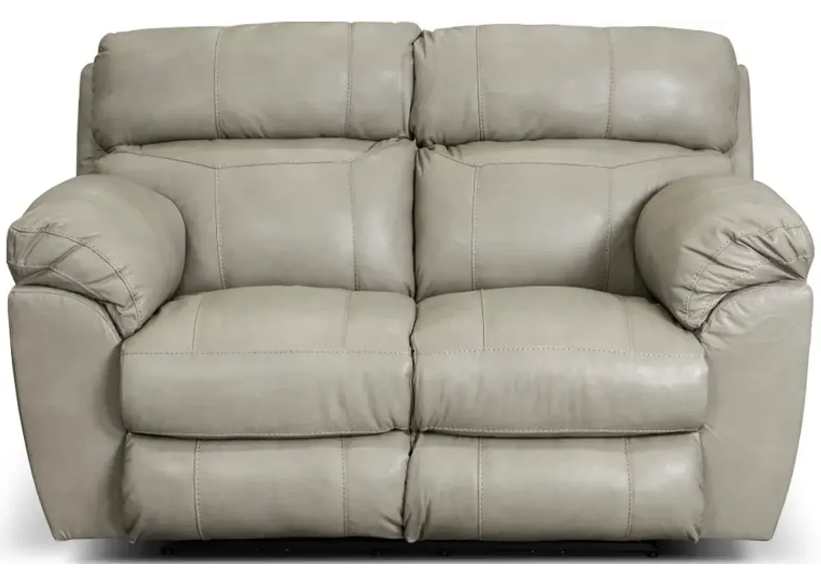 Costa Putty Beige Leather Lay-Flat Power Reclining Loveseat