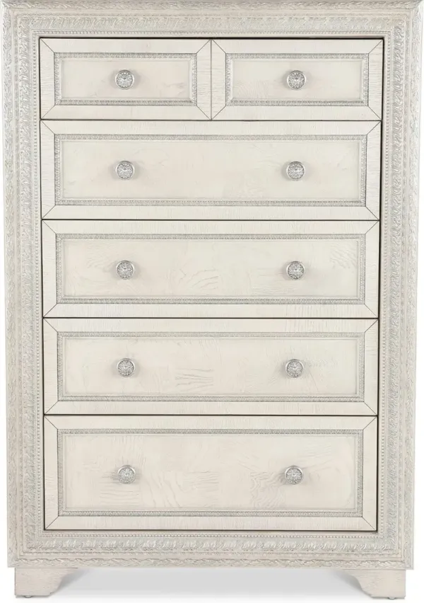 Camila Pearl White Chest of Drawers