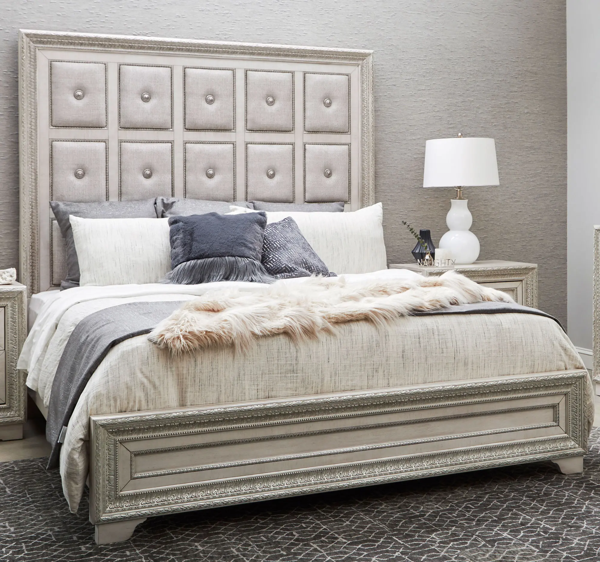 Camila Pearl White Queen Bed
