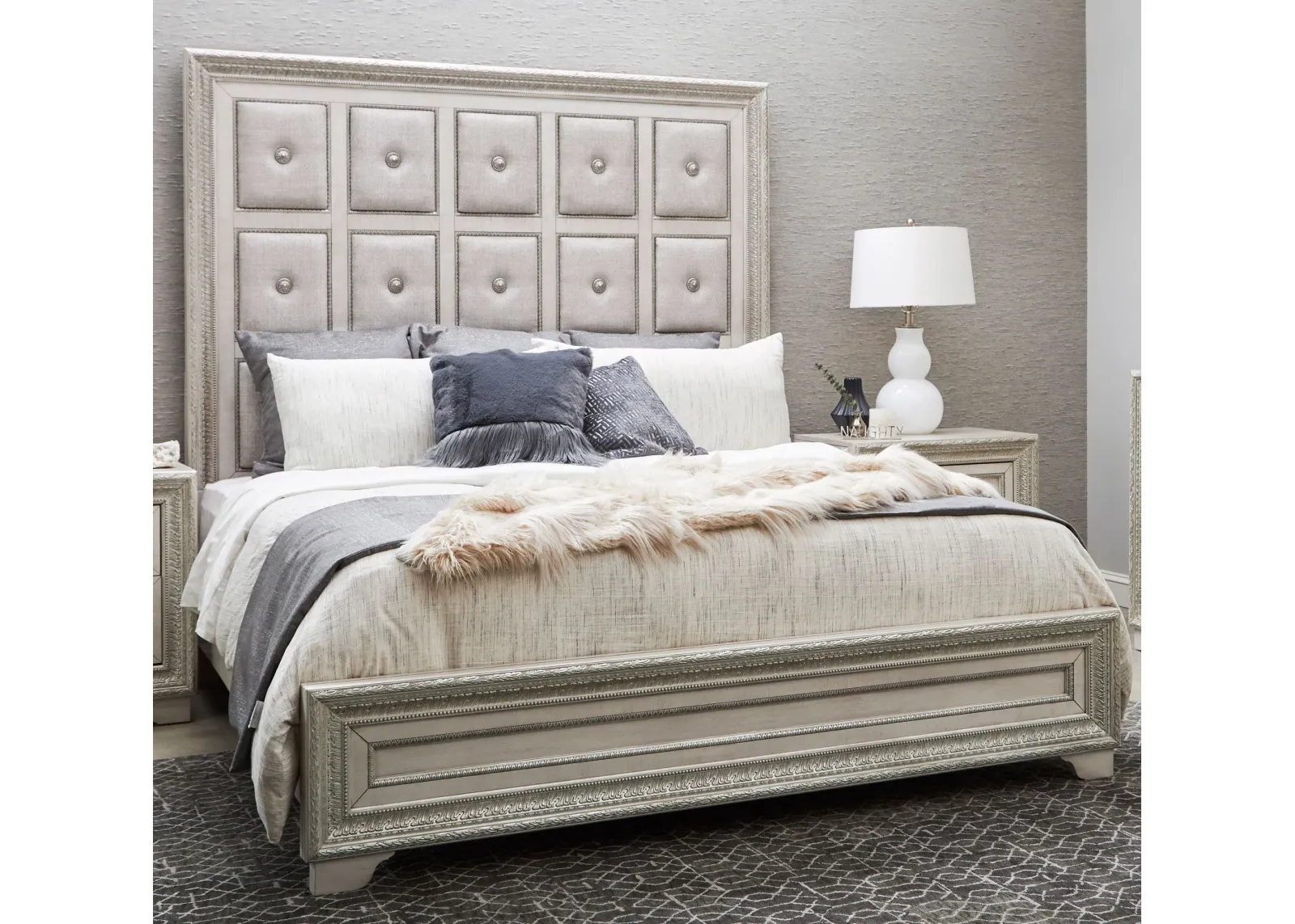 Camila Pearl White California King Bed