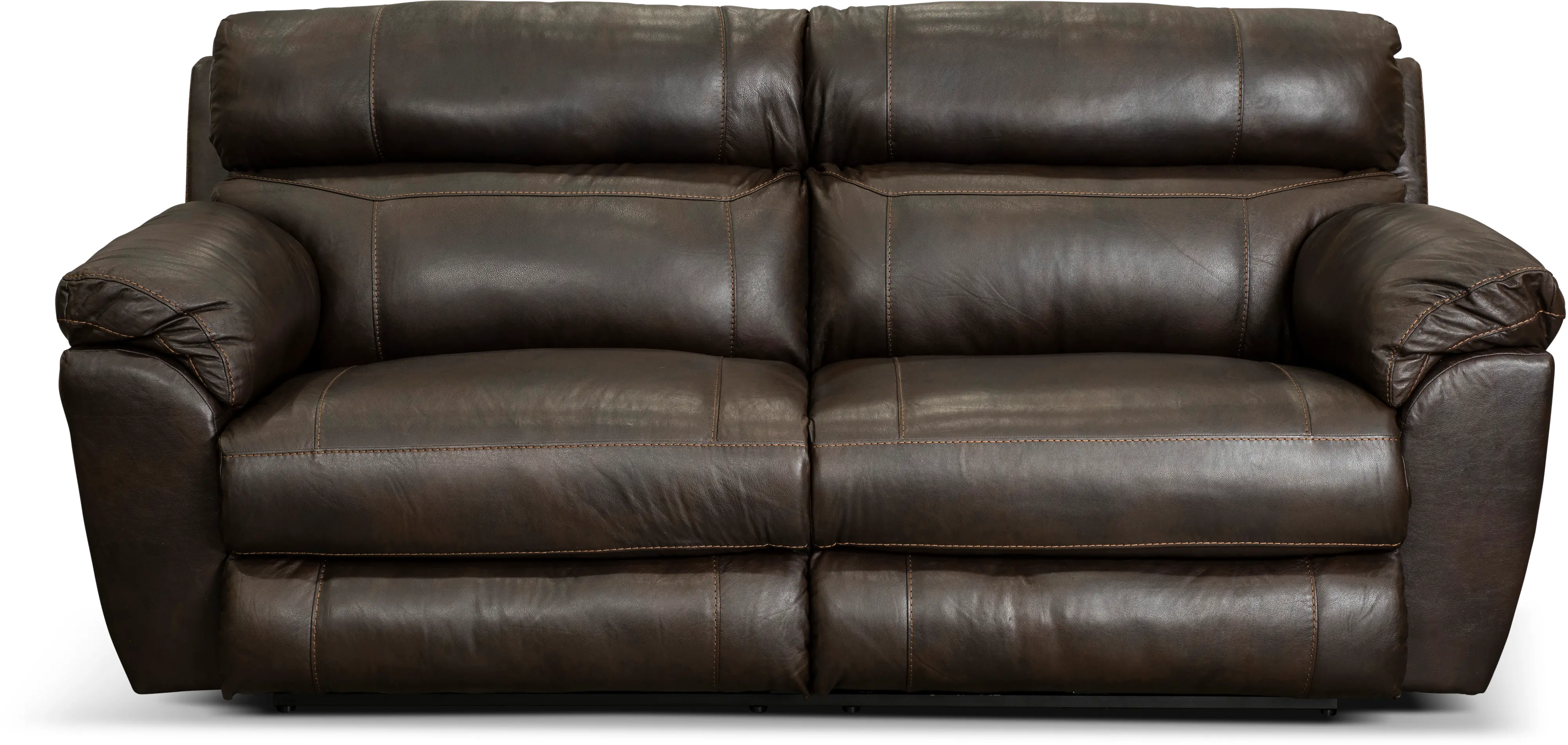 Costa Brown Leather Lay-Flat Power Reclining Sofa