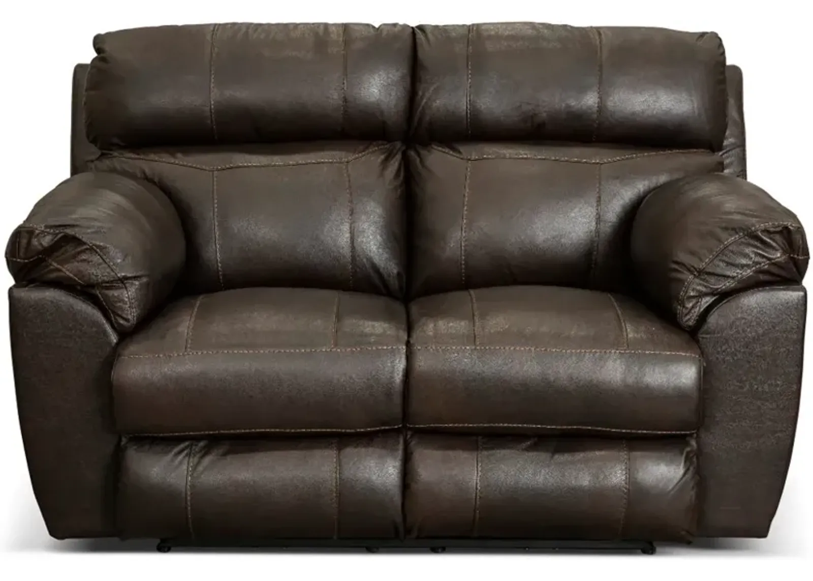 Costa Brown Leather Lay-Flat Power Reclining Loveseat